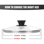Tapa De Vidrio Para Olla Sarten 18 Cm Utensilio Cocina