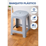 Pack De 3 Pisos Plastico Taburete Cuadrado Banco Silla 46cm