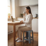 Pack De 3 Pisos Plastico Taburete Cuadrado Banco Silla 46cm