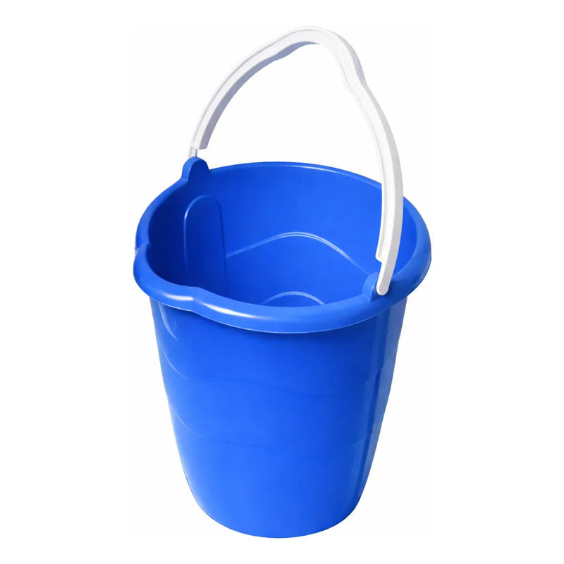 Balde Plastico Con Manilla Resistente Y Practico 10 Litros Azul