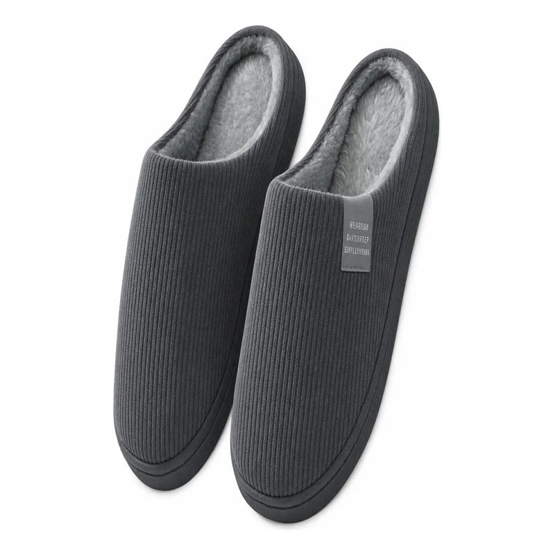 1 Par Pantuflas Chiporro Zapatillas De Levantarse Pantuflas Gris Lisa 40-41
