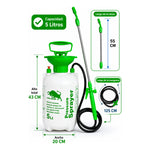 Fumigador De Espalda Pulverizador 5 Litros Manual Jardín Verde Lima