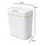 Basurero Automatico Con Sensor De Movimiento Blanco Papelera Blanco