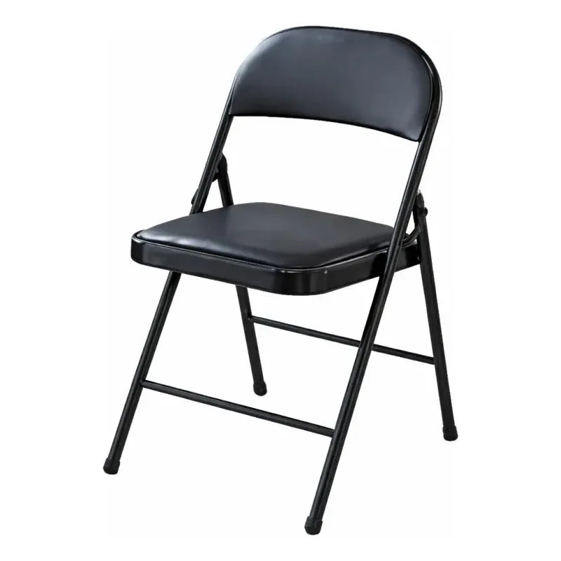 Silla Plegable Metálica Resistente Con Asiento Y Respaldo