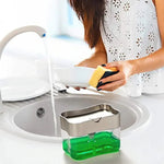 Dispenser Jabón Liquido Detergente Caja Contenedora+ Esponja Gris
