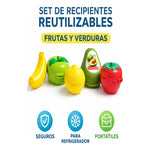 Set 5 Contenedores Conservación Frutas Verduras Refrigerador Varios