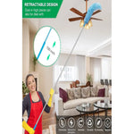 Plumero Retractil Limpiador Polvo Extensible Mango 70-120cm Variado