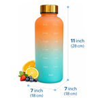 Botella Para Agua De 1 Litro Motivacional Deportiva Colorida Colorida