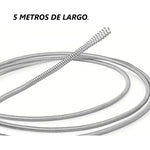 Sonda Destapador Cañerías Ducha Lavamanos Inodoro 5 Metros