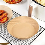 X50 Platos Papel Airfryer Antiadherente 20cm Desechables