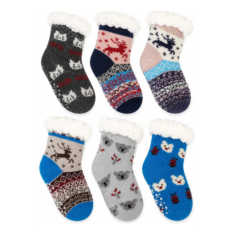 X6 Calcetines De Invierno Para Bebes Chiporro Frio Térmicas  Varios Surtido 0-24