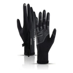 Guantes Térmicos Cuero Impermeables Touch Invierno Moto Negros Xl