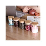 Pack De 3 Frascos De 500ml Con Tapa De Bambú Para Especias Color Transparente