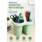 Escurridor Organizador Cubiertos 4 Divisiones Plastico Crema