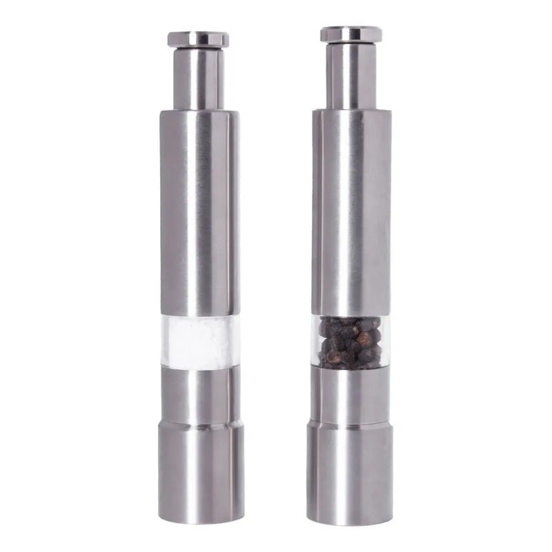 Set X2 Molinillo Pimentero Acero Inox Pimienta Salero Piston