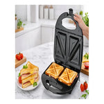 Sandwichera Eléctrica Raf 750w 2 Puestos Placas Fijas Negra Negro
