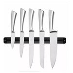 Barra Magnética Imán 50cm Cuchillos Utensilios Herramientas Color Negro