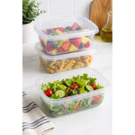 Pack 3 Contenedor Hermetico Plastico De Alimentos 3,5 Litros Transparente