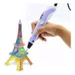 Bolígrafo Lapiz Impresora 3d Con Pantalla + Insumos  Morado Morado