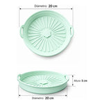 Bandeja Silicona Para Horno Freidora Plegable Redonda 20cm