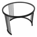 Mesa De Centro Redonda Juego 2 Mesita Centro Cubierta Vidrio Negro