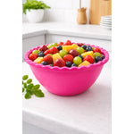 X2 Bowl Plastico Ensaladera Multiuso Para Cocina Resistente Fucsia