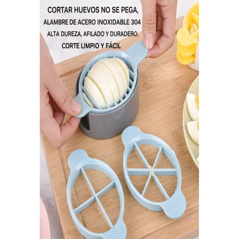 Rebanador De Huevos 3 En 1 Cortador Multifuncional Variado