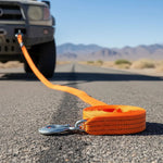 Eslingas De Amarre 3,5mt X5cm De Carga Set X1 Camion Naranja