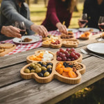 X2 Tabla  Para Servir Aperitivos Y Picoteo Bambú Picnic