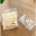X2 Cajas Dispensadora De Hisopo Transparente De Acrílico Transparente Caja