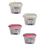 Set De 4 Taper Hermetico Contenedore Cuadrado Alimento 830ml Surtidos