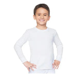 Camiseta Niños Y Niñas Blancas Algodón Manga Larga