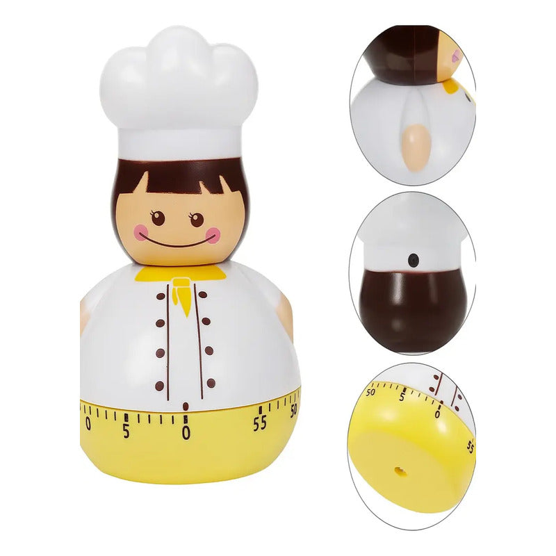 Temporizador Analógico Yiding 60 Minutos Cocina Mini Chef