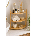 Estante Esquinero De Bambú 3 Niveles Cocina Baño Organizador