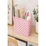 X2 Caja Plastica Organizadora Con Tapa Cesto Decobox 20 Ltrs Rosa Claro Cesto Decobox