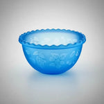 X2 Recipiente Ensalada Bowl Redondo Plastico Multiuso 1.5lts Azul