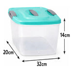 Caja Plastica Organizadora 6 Litros Transparente Tapa Wenco