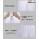 Funda Transparente Proteccion Para Ropa Terno Traje 60x137cm Transparente