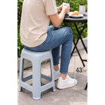 Pack De 3 Pisos Plastico Taburete Cuadrado Banco Silla 46cm