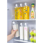 Botella De Leche Cuadrada Transparente Para Agua Jugo 1000ml