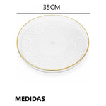 Bandeja Acrilica Transparente Para Servir Decorativa Redonda