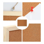 Pizarra Corcho 30x40 Cm Marco De Madera Tablero Notas Pared Marrón Claro