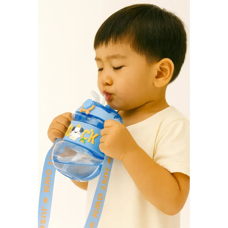 Botella De Agua 450 Ml Con Pajita A Prueba De Fugas Con Luz