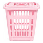 Canasto De Plastico Para Ropa Sucia Con Tapa Cesto 45litros Rosa 45 Litros