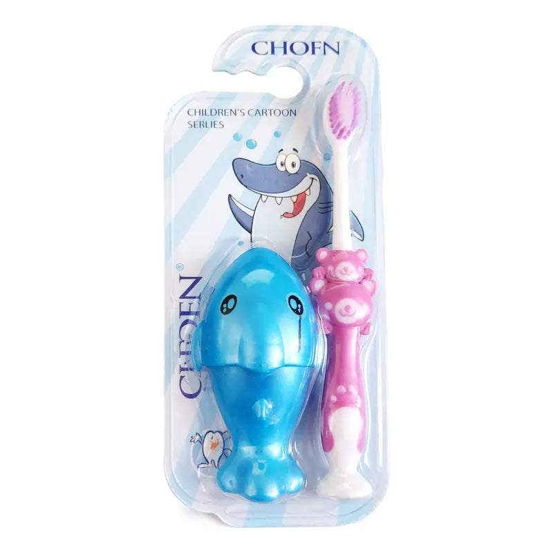 Cepillo Dental Para Pequeños Con Juguete Motivador Divertido Violeta