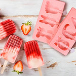 Molde De Silicona Para Mini Helados Con Palitos