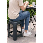 Pack De 3 Pisos Plastico Taburete Cuadrado Banco Silla 46cm