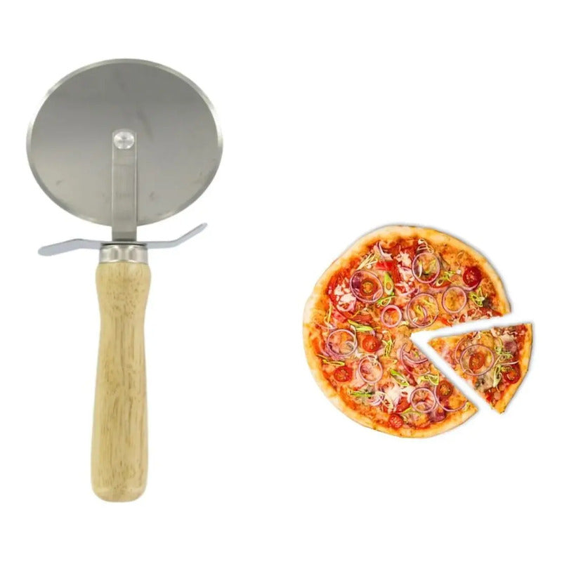 Cortador Para Pizza Con Mango De Madera Y Acero Clara