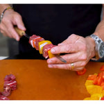 X50 Brochetas Pincho Anticucho Acero Barbacoa Parrilla Asado Plateado Brochetas De Acero