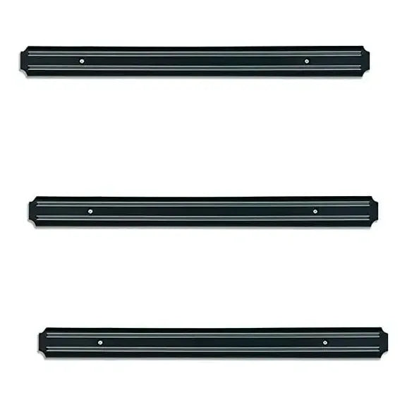 Pack X3 Soporte Magnético Para Cuchillos Con Doble Imán 33cm Negro